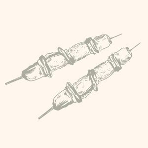 Brochette de Cerf/Biche à la Crème et aux Girolles x 2